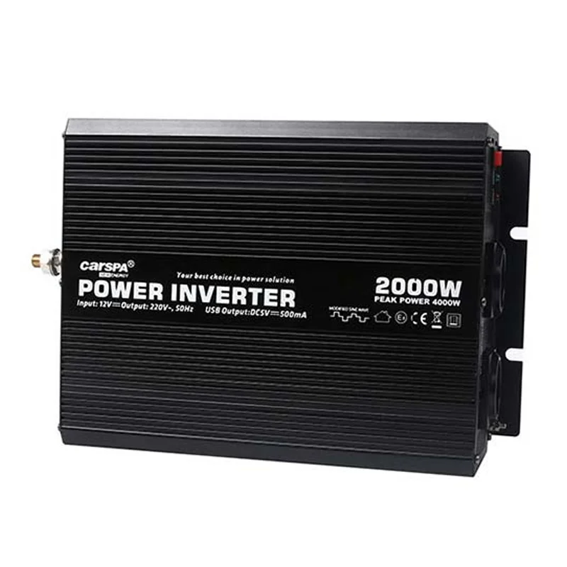 اینورتر 2000 وات 12/24 ولت شبه سینوسی برند کارسپا مدل CARSPA CAR2KU